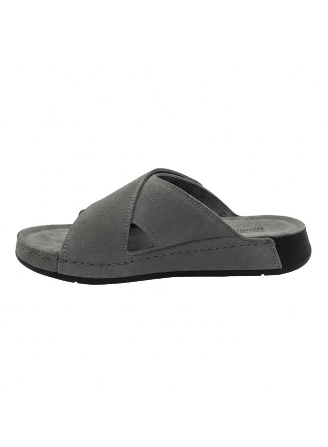 Stylish men's slippers with a modern and comfortable design – genuine leather and non-slip orthopedic sole, available in various sizes and colors. - Image 4